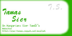 tamas sier business card